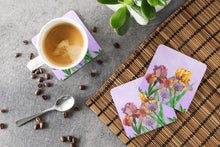 Load image into Gallery viewer, Purple and Yellow Iris Foam Coaster  BB7445FC