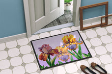 Load image into Gallery viewer, Purple and Yellow Iris Doormat - 24x36 Decorative Floor Mat – Indoor/Outdoor Rug with Artistic Flair BB7445JMAT