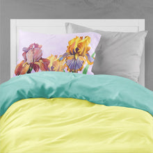 Load image into Gallery viewer, Purple and Yellow Iris Fabric Standard Pillowcase – Artistic Decorative Front, White Back BB7445PILLOWCASE