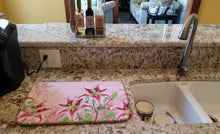 Load image into Gallery viewer, Pink Lillies Dish Drying Mat – Absorbent, Artistic Kitchen Essentials BB7446DDM