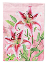 Load image into Gallery viewer, Pink Lillies Garden Flag - Outdoor Decorative Yard Flag BB7446GF
