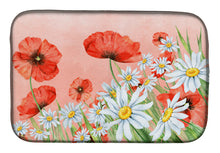 Load image into Gallery viewer, Poppies and Chamomiles Dish Drying Mat – Absorbent, Artistic Kitchen Essentials BB7448DDM