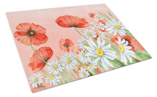 Load image into Gallery viewer, Poppies and Chamomiles Glass Cutting Boards – Durable, Decorative Kitchen Art Large BB7448LCB