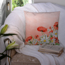 Load image into Gallery viewer, Poppies and Chamomiles Throw Pillow - 14x14 Decorative Pillow – Art for Your Home &amp; Patio BB7448PW1414