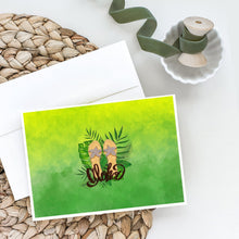 Load image into Gallery viewer, Aloha Flip Flops Greeting Cards -  Blank Note Cards – 8-Pack of Artist-Designed Cards with Envelopes