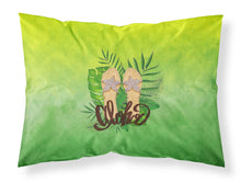 Load image into Gallery viewer, Aloha Flip Flops Fabric Standard Pillowcase – Artistic Decorative Front, White Back BB7449PILLOWCASE