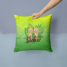 Load image into Gallery viewer, Aloha Flip Flops Throw Pillow - 14x14 Decorative Pillow – Art for Your Home &amp; Patio BB7449PW1414