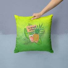 Load image into Gallery viewer, To the Beach Summer Throw Pillow - 14x14 Decorative Pillow – Art for Your Home &amp; Patio BB7450PW1414