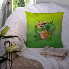 Load image into Gallery viewer, To the Beach Summer Throw Pillow - 14x14 Decorative Pillow – Art for Your Home &amp; Patio BB7450PW1414