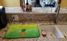 Load image into Gallery viewer, Aloha Pineapple Welcome Dish Drying Mat – Absorbent, Artistic Kitchen Essentials BB7451DDM