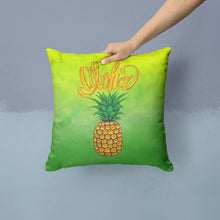 Load image into Gallery viewer, Aloha Pineapple Welcome Throw Pillow - 14x14 Decorative Pillow – Art for Your Home &amp; Patio BB7451PW1414