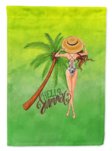 Load image into Gallery viewer, Hello Summer Lady in Swimsuit Garden Flag - Outdoor Decorative Yard Flag BB7452GF