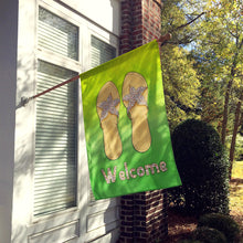 Load image into Gallery viewer, Flip Flops Welcome Flag Canvas House Size BB7454CHF