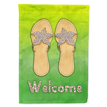 Load image into Gallery viewer, Flip Flops Welcome Flag Canvas House Size BB7454CHF