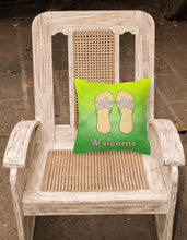 Load image into Gallery viewer, Flip Flops Welcome Fabric Decorative Pillow BB7454PW1818