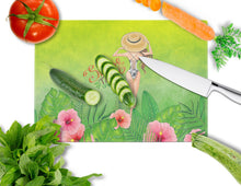 Load image into Gallery viewer, Summer Time Lady in Swimsuit Glass Cutting Boards – Durable, Decorative Kitchen Art Large BB7455LCB