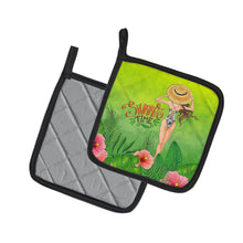 Load image into Gallery viewer, Summer Time Lady in Swimsuit Pot Holders - Set of 2 - Heat-Resistant Kitchen Essentials BB7455PTHD