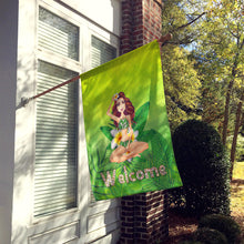 Load image into Gallery viewer, Welcome Lady in Bikini Summer Flag Canvas House Size BB7457CHF