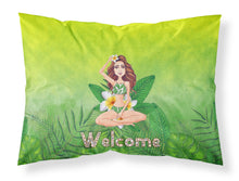 Load image into Gallery viewer, Welcome Lady in Bikini Summer Fabric Standard Pillowcase – Artistic Decorative Front, White Back BB7457PILLOWCASE