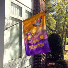Load image into Gallery viewer, Halloween Little Witch and Bat Flag Canvas House Size BB7458CHF
