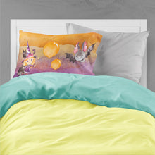 Load image into Gallery viewer, Halloween Little Witch and Bat Fabric Standard Pillowcase – Artistic Decorative Front, White Back BB7458PILLOWCASE