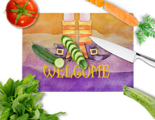 Load image into Gallery viewer, Halloween Welcome Witches Feet Glass Cutting Boards – Durable, Decorative Kitchen Art Large BB7459LCB