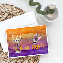 Load image into Gallery viewer, Halloween Trick or Treat Greeting Cards -  Blank Note Cards – 8-Pack of Artist-Designed Cards with Envelopes
