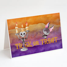 Load image into Gallery viewer, Halloween Trick or Treat Greeting Cards -  Blank Note Cards – 8-Pack of Artist-Designed Cards with Envelopes