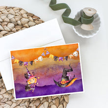 Load image into Gallery viewer, Halloween Little Witch Party Greeting Cards -  Blank Note Cards – 8-Pack of Artist-Designed Cards with Envelopes