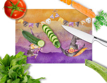 Load image into Gallery viewer, Halloween Little Witch Party Glass Cutting Boards – Durable, Decorative Kitchen Art Large BB7462LCB