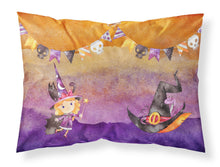 Load image into Gallery viewer, Halloween Little Witch Party Fabric Standard Pillowcase – Artistic Decorative Front, White Back BB7462PILLOWCASE