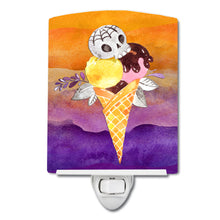 Load image into Gallery viewer, Halloween Sweets Ice Cream Skull Ceramic Night Light BB7464CNL
