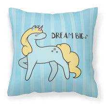 Load image into Gallery viewer, Nursery Dream Big Unicorn Fabric Decorative Pillow BB7471PW1818
