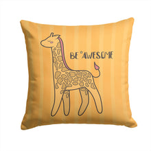 Load image into Gallery viewer, Nursery Be Awesome Griaffe Throw Pillow - 14x14 Decorative Pillow – Art for Your Home &amp; Patio BB7474PW1414