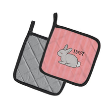 Load image into Gallery viewer, Nursery Love Bunny Rabbit Pot Holders - Set of 2 - Heat-Resistant Kitchen Essentials BB7476PTHD