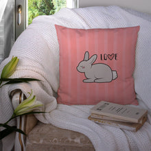 Load image into Gallery viewer, Nursery Love Bunny Rabbit Throw Pillow - 14x14 Decorative Pillow – Art for Your Home &amp; Patio BB7476PW1414