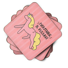 Load image into Gallery viewer, Nursery Everything is Possible Unicorn Foam Coaster  BB7479FC