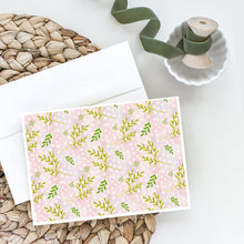 Load image into Gallery viewer, Watercolor Leaves Pink Greeting Cards -  Blank Note Cards – 8-Pack of Artist-Designed Cards with Envelopes