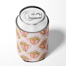 Load image into Gallery viewer, Tea Cup and Flowers Pink Can or Bottle Hugger BB7481CC