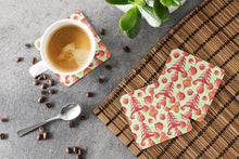 Load image into Gallery viewer, Red Christmas Tree and Ornaments Foam Coaster  BB7483FC