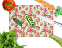 Load image into Gallery viewer, Red Christmas Tree and Ornaments Glass Cutting Boards – Durable, Decorative Kitchen Art Large BB7483LCB