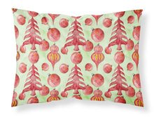 Load image into Gallery viewer, Red Christmas Tree and Ornaments Fabric Standard Pillowcase – Artistic Decorative Front, White Back BB7483PILLOWCASE