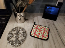 Load image into Gallery viewer, Red Christmas Tree and Ornaments Pot Holders - Set of 2 - Heat-Resistant Kitchen Essentials BB7483PTHD