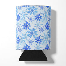 Load image into Gallery viewer, Blue Snowflakes Watercolor Can or Bottle Hugger BB7484CC
