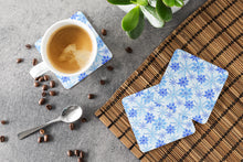 Load image into Gallery viewer, Blue Snowflakes Watercolor Foam Coaster  BB7484FC