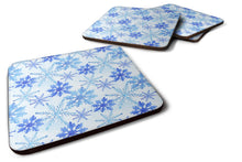Load image into Gallery viewer, Blue Snowflakes Watercolor Foam Coaster  BB7484FC