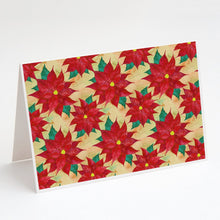 Load image into Gallery viewer, Poinsetta Christmas Greeting Cards -  Blank Note Cards – 8-Pack of Artist-Designed Cards with Envelopes