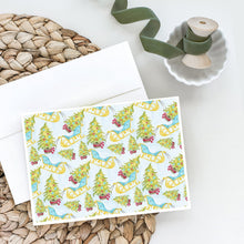 Load image into Gallery viewer, Christmas Tree and Sleigh Greeting Cards -  Blank Note Cards – 8-Pack of Artist-Designed Cards with Envelopes