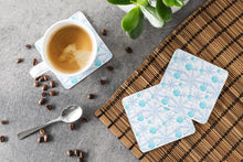 Load image into Gallery viewer, Winter Snowflakes on White Foam Coaster  BB7487FC