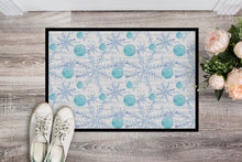 Load image into Gallery viewer, Winter Snowflakes on White Doormat - 18x27 Decorative Floor Mat – Indoor/Outdoor Rug with Artistic Flair BB7487MAT
